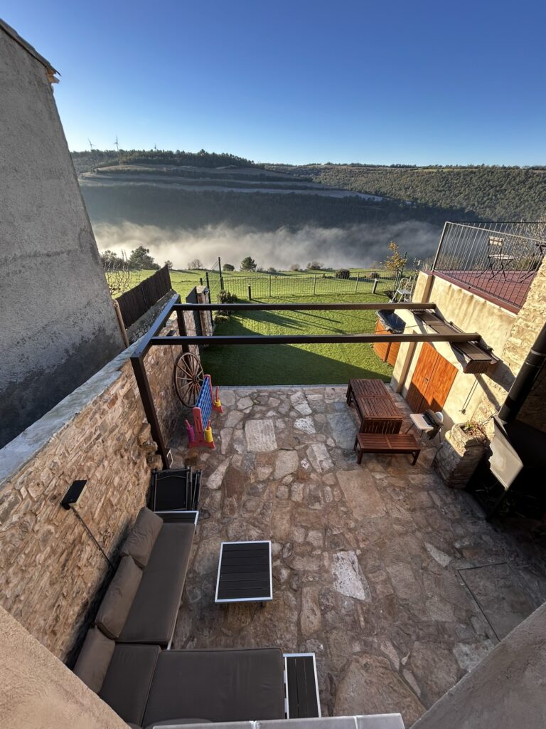 Jardin en Cal Bertran con vistas